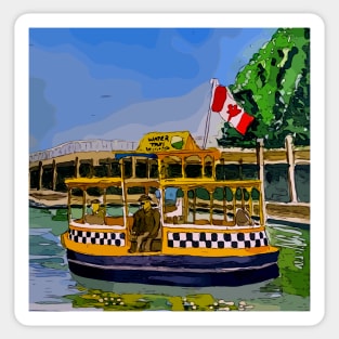 Adorable water taxis in Victoria British Columbia Sticker